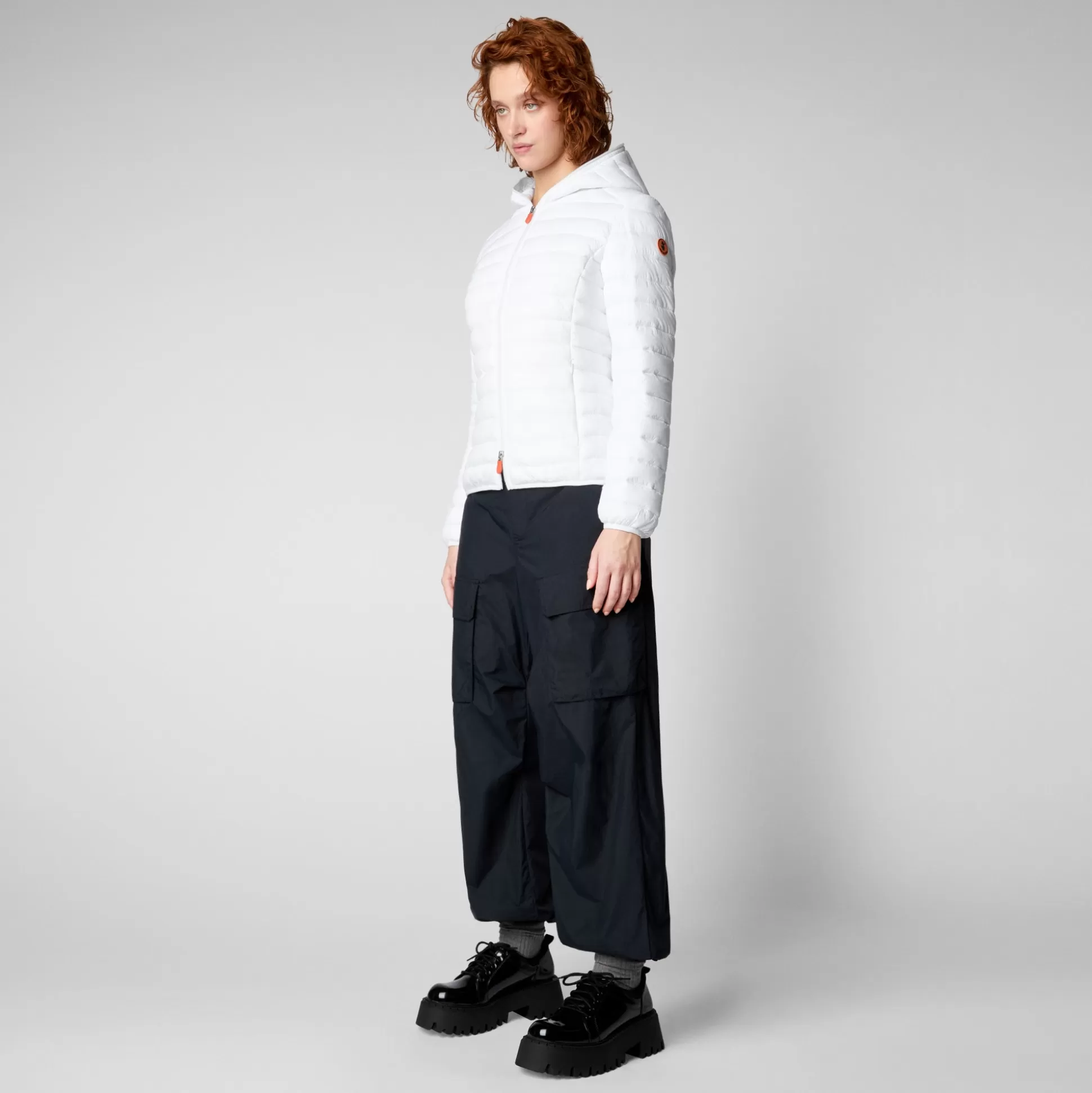 New Animal-free Damen-Steppjacke Daisy Mit Kapuze In Cremefarbe Damen Animal-Free Steppjacken